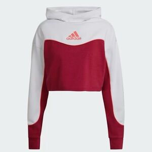 Adidas Women's Essentials Colorblock 3-Stripes Hoodie, Size XL